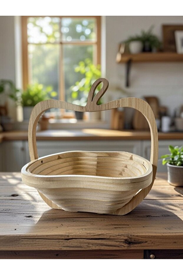 BAMBU ELMA ŞEKİLLİ KATLANIR MEYVELİK - 1