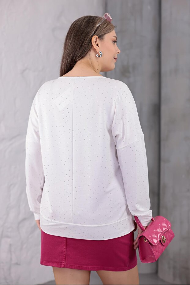 Plus Size Stone Basic Sweatshirt - 8