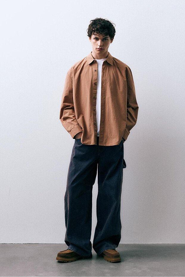 Turuncu kareli gömlek - 1