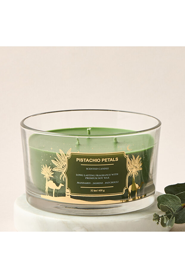 Pistachio Petals 3-Wick Jar Candle - 450 gms