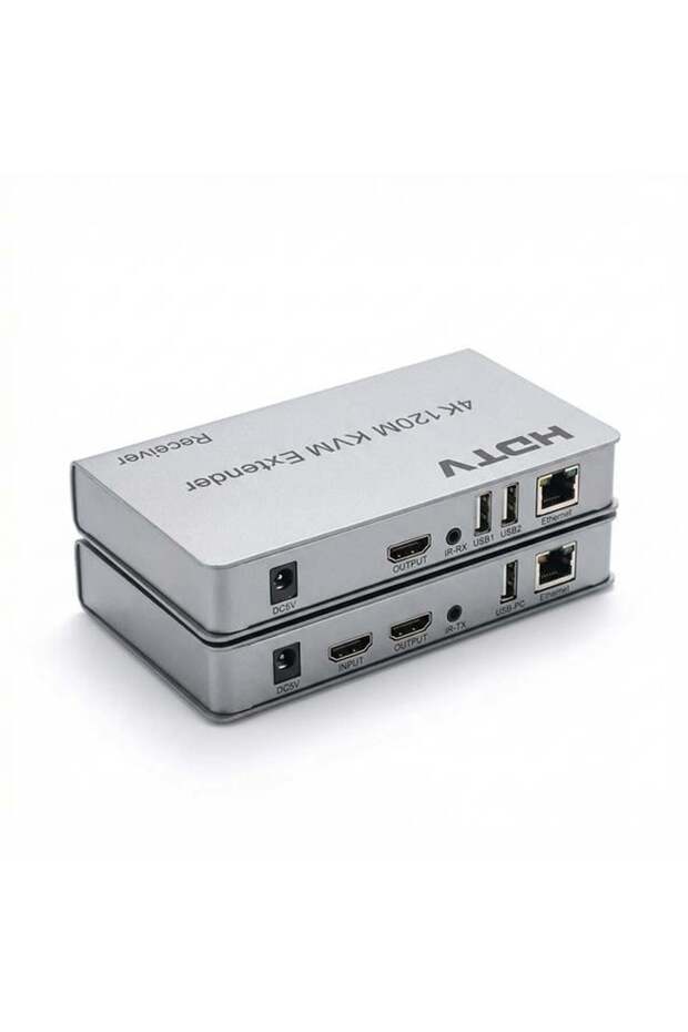 جهاز تمديد EKD-HE120KVM لنقل البيانات عبر HDMI وUSB بدقة 4K لمسافة 120 متر