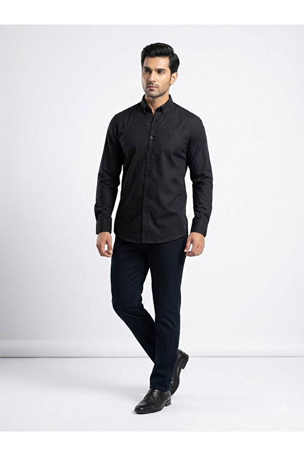 Gabardine Regular Fit 100% Cotton Shirt-1072
