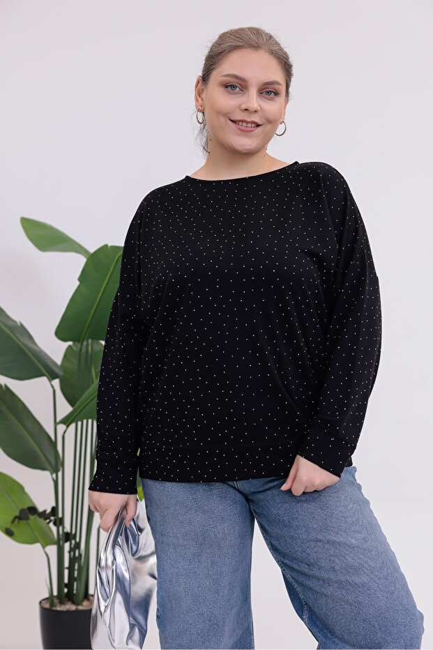 Plus Size Stone Basic Sweatshirt - 3