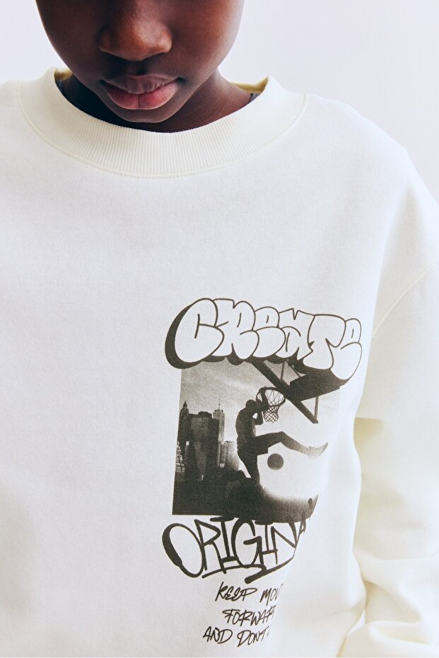 Baskı Motifli Sweatshirt - 2