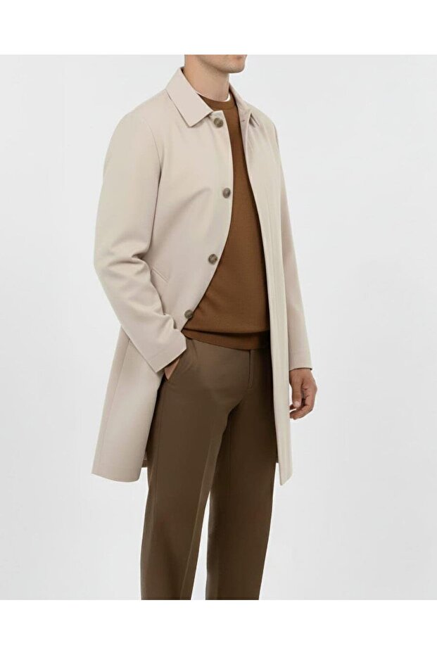 Italian Style m Transitional Men's Trench Coat Coat Beige T13586