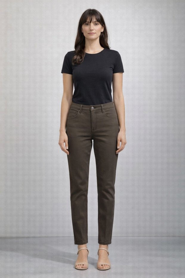 Upper Pocket Canvas Skinny Leg Trousers