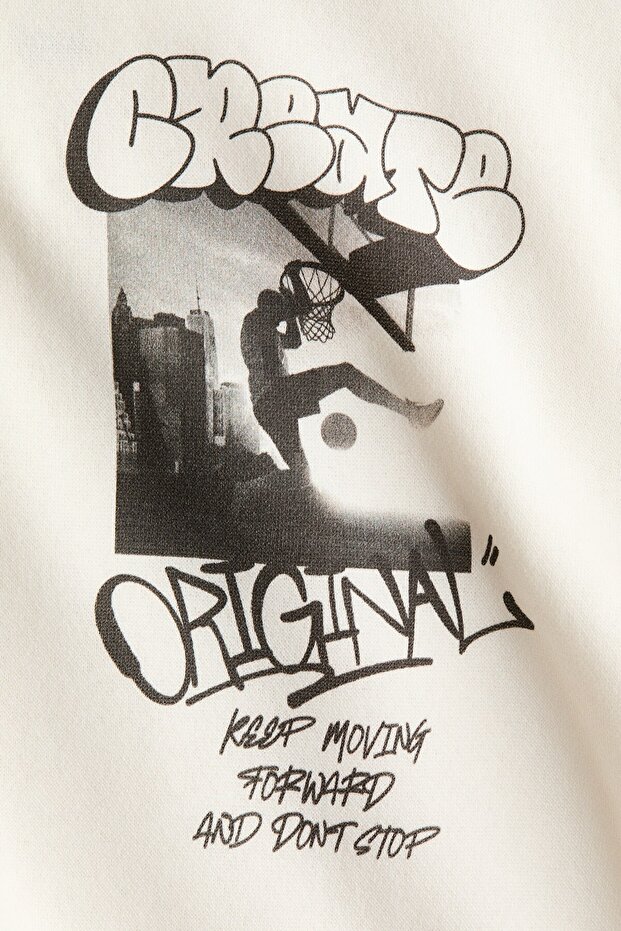 Baskı Motifli Sweatshirt - 5