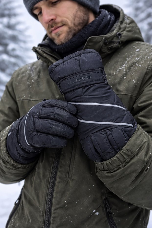 Men's Suyutti Adult Wind Waterproof Snow Ski Gloves Double Fleece Lined Suitable for 12-18 Years Old