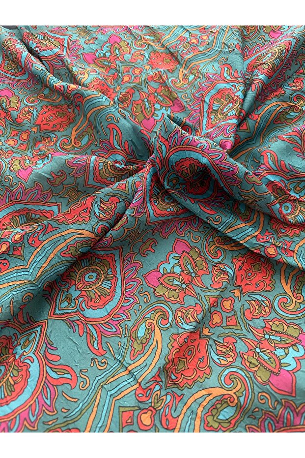 Desenli Bambu Crush Eşarp - 2