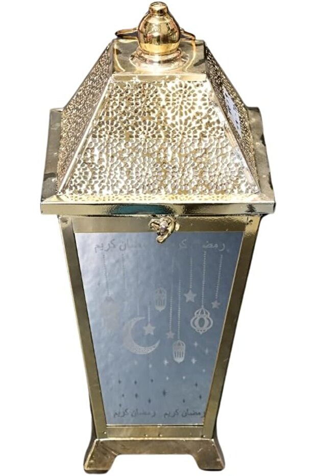 فانوس رمضان حديدي مضيء AL3569 ذهبي