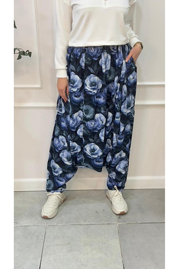 Women's Digital Print Patterned Traditional Anatolian Empirme Shalwar