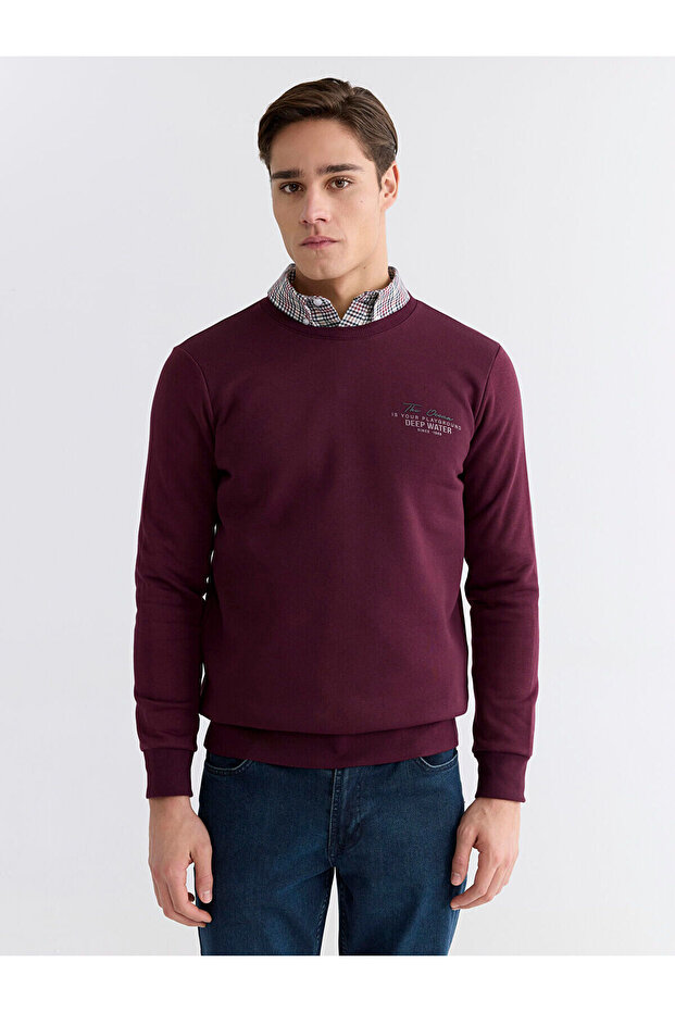 Özmarka New Season Crew Neck Men's Thick Sweatshirt