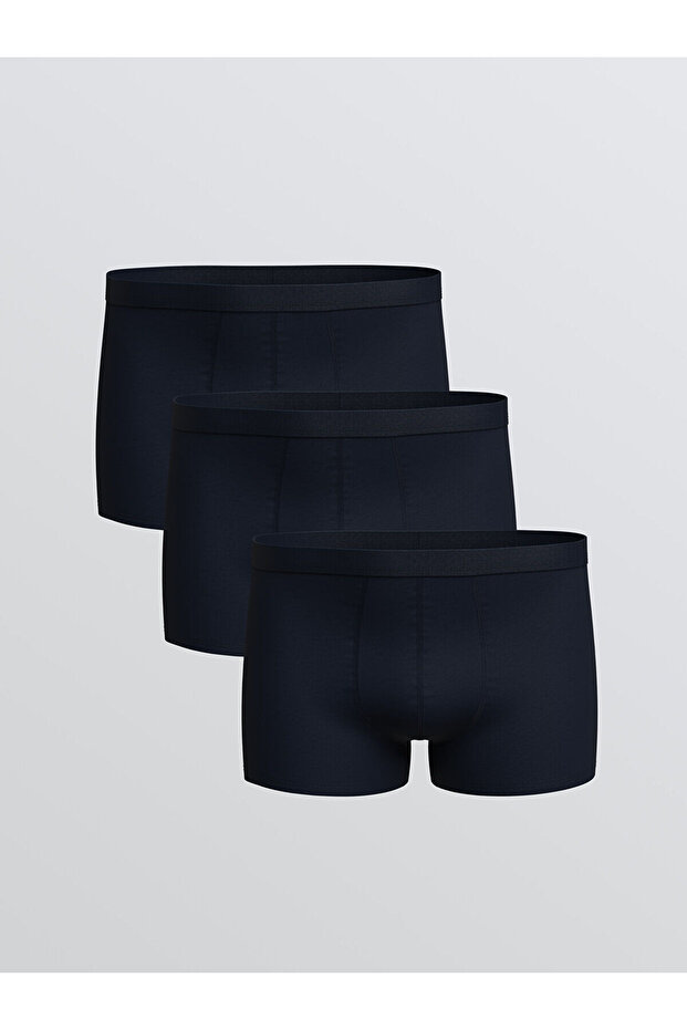 Create Your Style with Uzg Store Navy Blue Standard Fit Cotton Stretch Men's Boxer 3-Pack