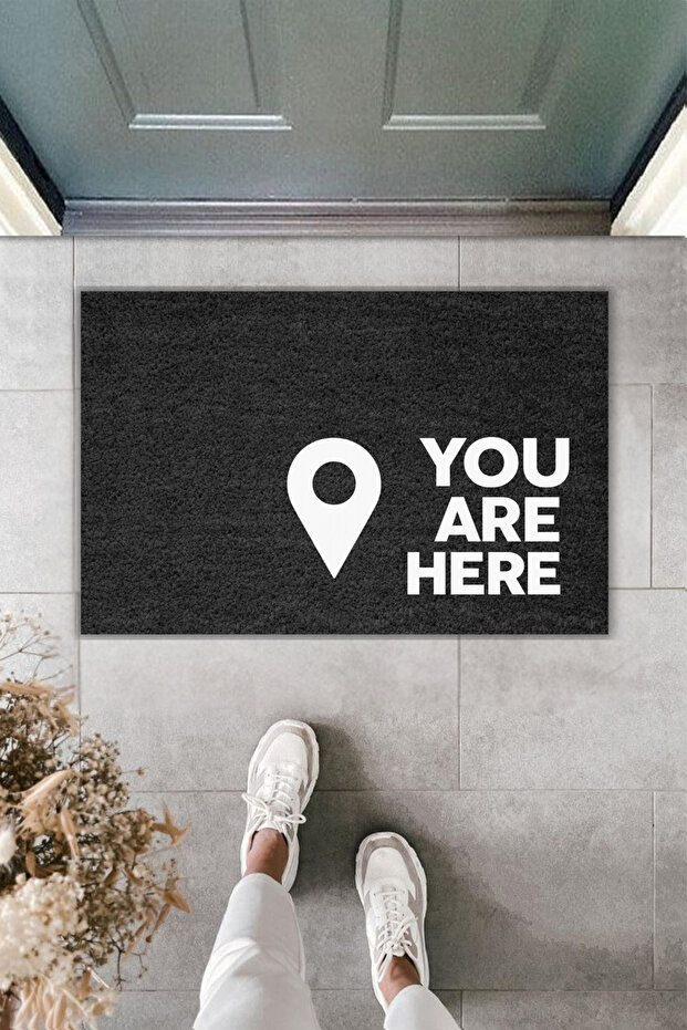 Modern Digital Printing - You Are Here Doormat - Front Door Mat
