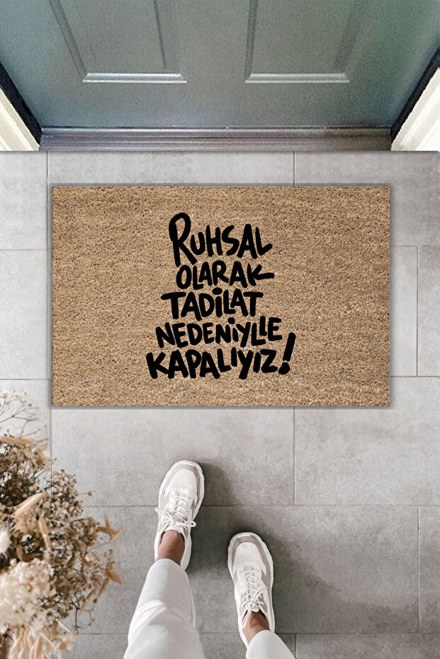 Modern Digital Printing - We Are Closed Due to Spiritual Transformation - Doormat