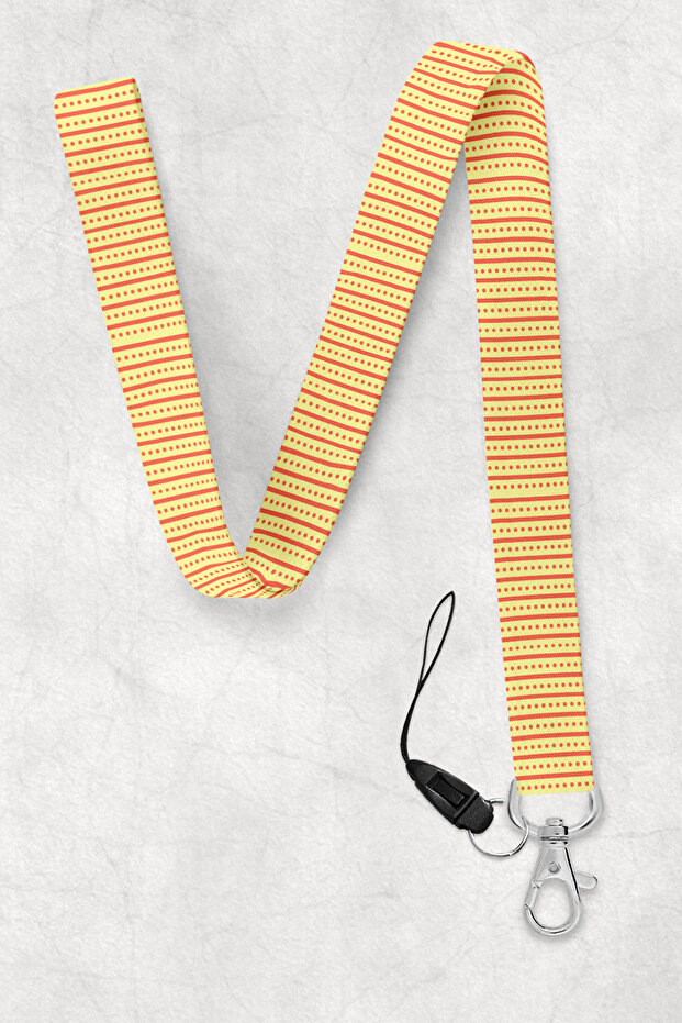 Pastel Yellow Neck Strap, Neck Strap Lanyard, Card and Phone Holder - Bas053
