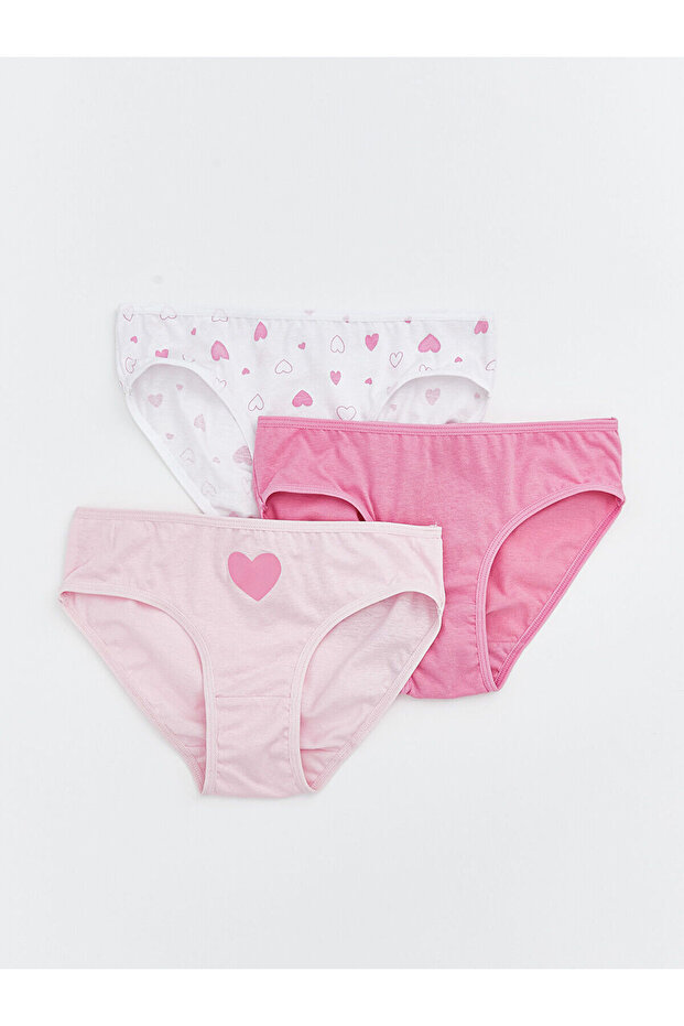 White Printed Girls' Panties 3-Pack (S6)