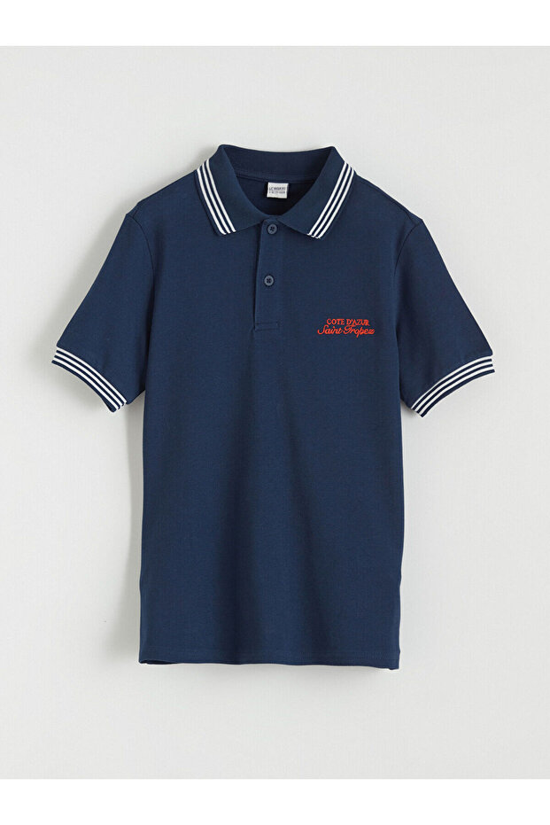 Create Your Style with Uzg Store Navy Blue Polo Neck Boys' T-Shirt