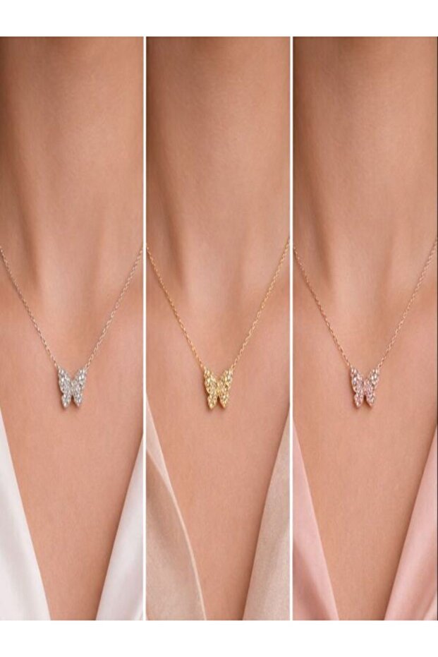 Kelebek mini kolye - 4