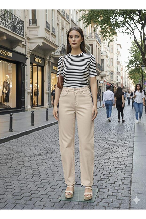 GENİŞ PAÇA KOT PANTOLON - 1