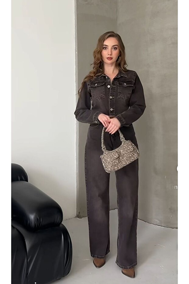 Rahat Denim Tulum-Boru Paça - 2