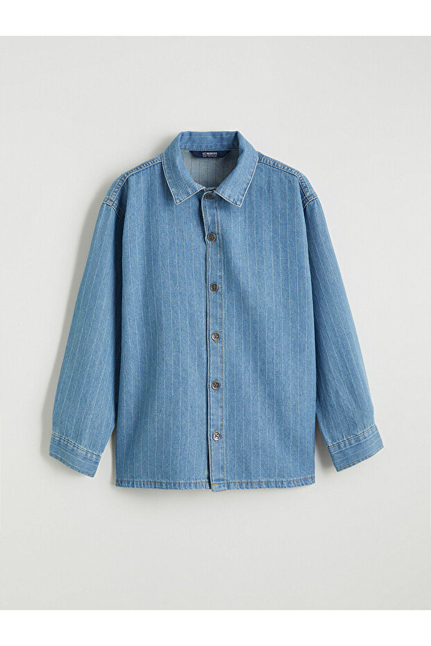 Esse Collection Indigo Striped Boys' Jean Shirt