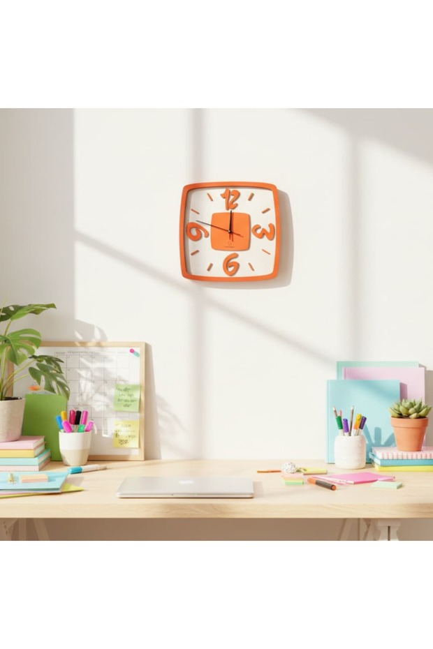 SOFT SQUARE CLOCK AHŞAP DUVAR SAATİ - 2
