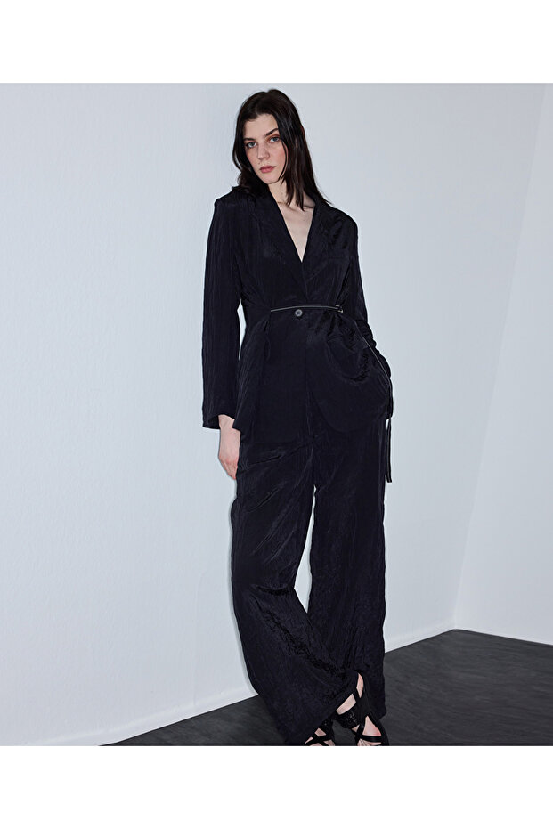 Kırışık efektli pantolon - 1