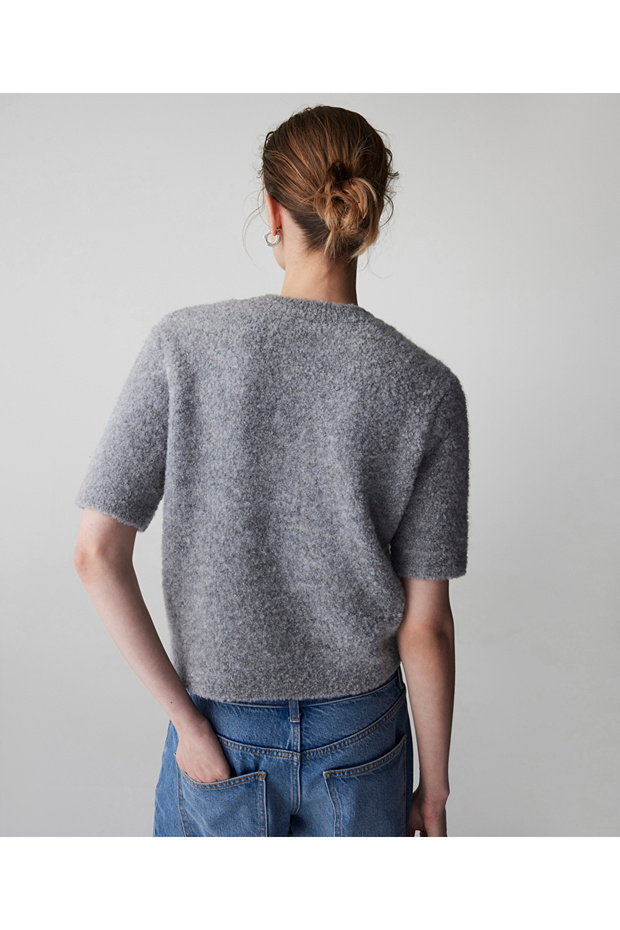 Strass taş aksesuarlı triko - 7