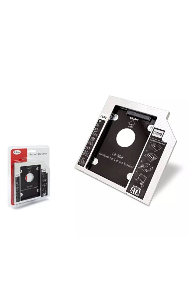 HDX1755 حامل قرص صلب نحيف 9.5 مم للكمبيوتر المحمول - لفتحة CD/DVD