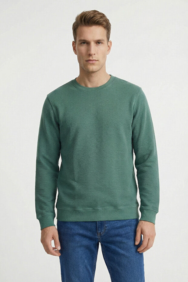 Erkek Basic Sweatshırt - 1