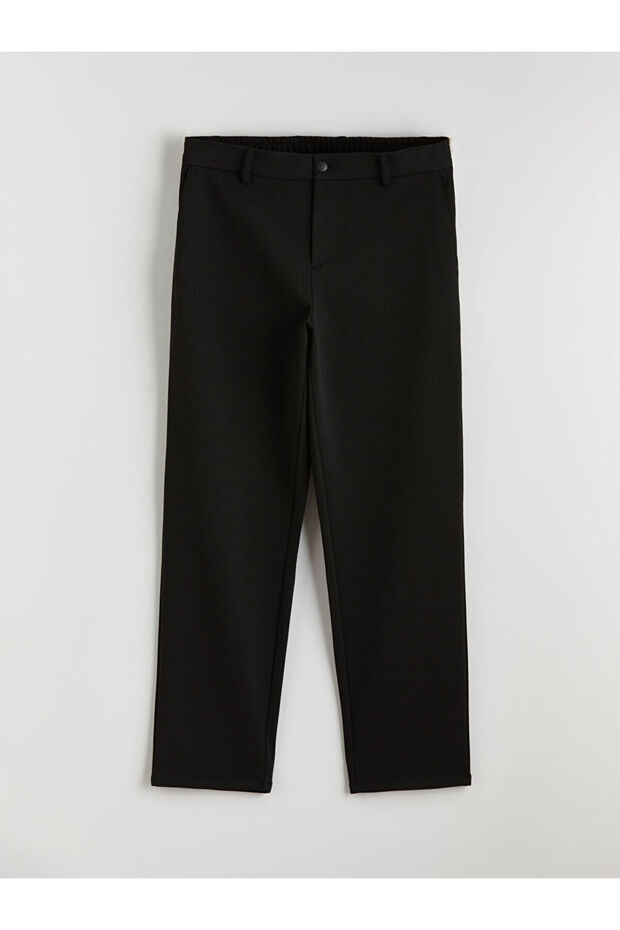 Men's Black Standard Fit Trousers