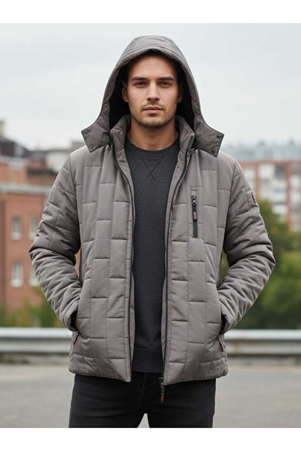 K Hooded Winter Coat with Fur Inside