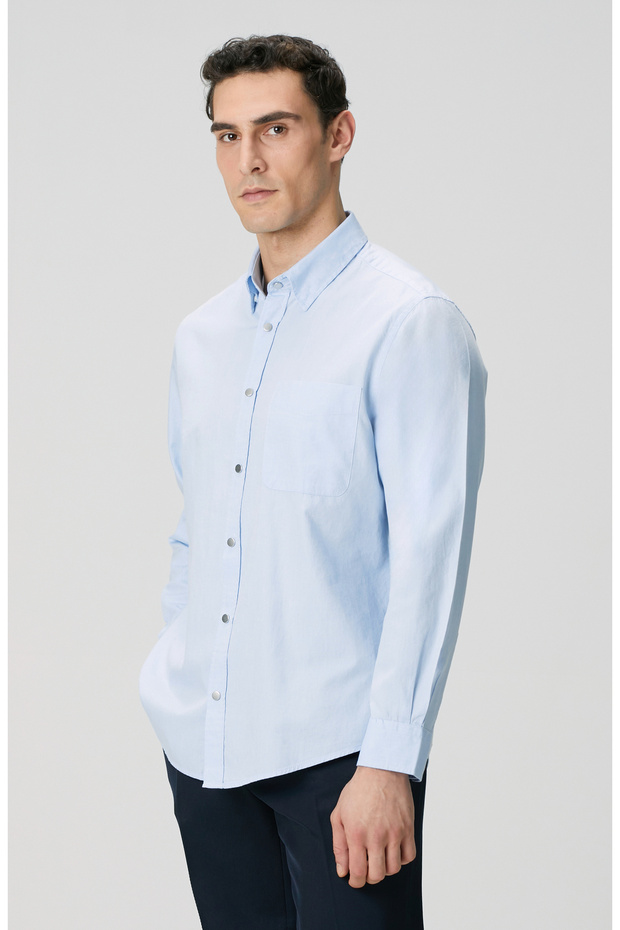 Mavi Oxford Gömlek - 1