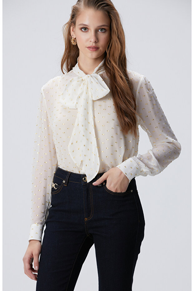 Kırık Beyaz Bluz - 4