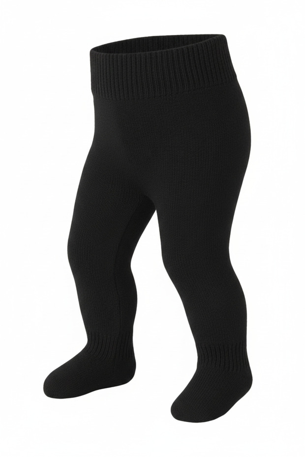 Soft Knitwear Unisex Baby Tights with Flexible Elastic Waist and Foot Detail