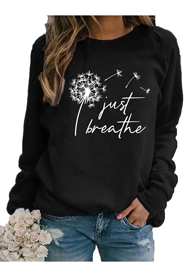 Women's Printed Crew Neck Comfortable Fit Women's Sweatshirt