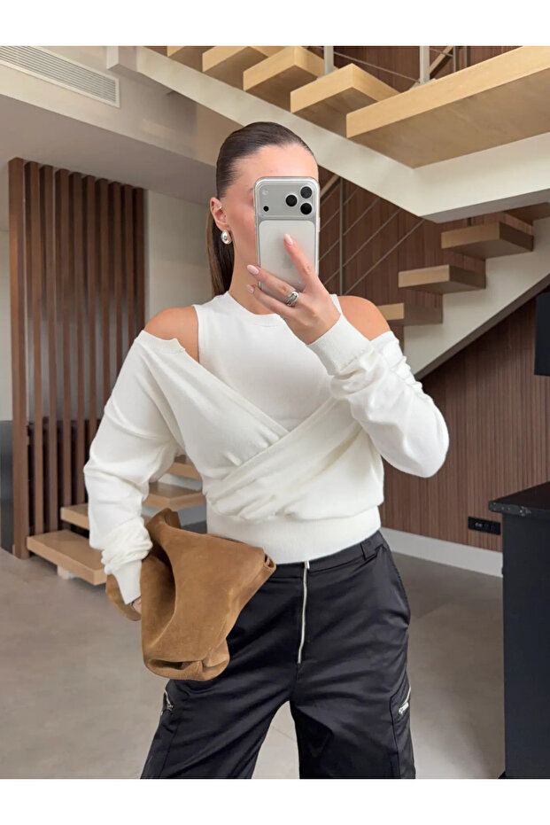 Ecru Body Cardigan Double Set - 251021