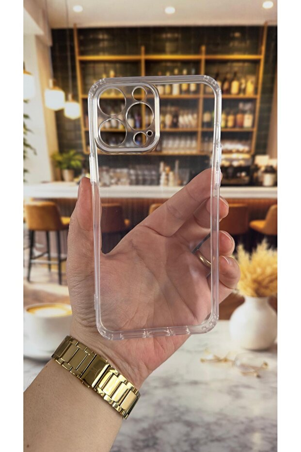 غطاء شفاف متوافق مع آيفون 13 برو ماكس مع حماية للكاميرا وامتصاص للصدمات - 2