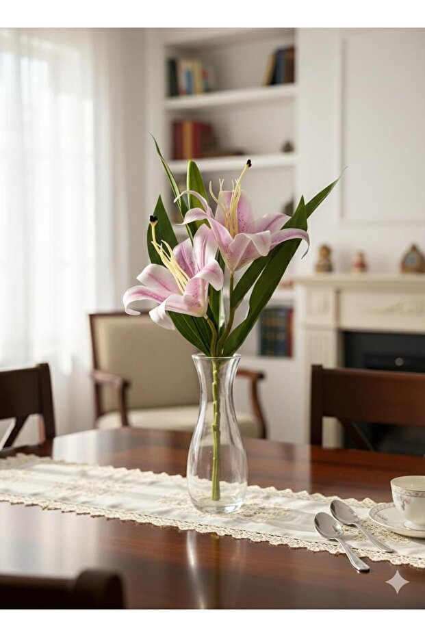 Artificial Real Textured Lila Lilyum 1Pc Women's Day Arrangement