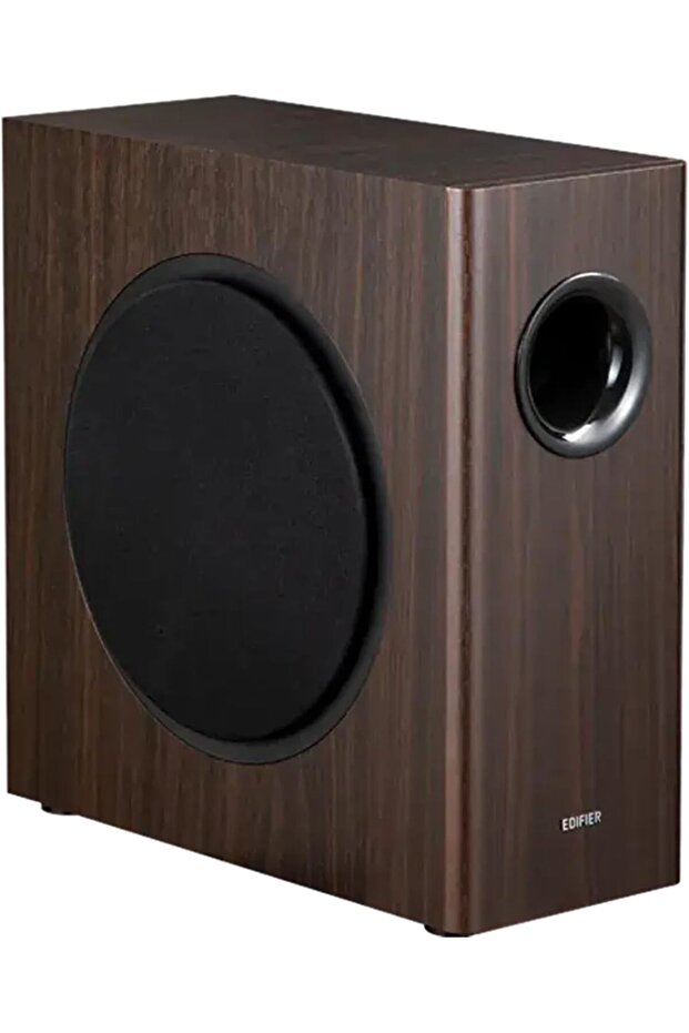 T5s Active Subwoofer 8in 70W, 35Hz, Low-Pass Filter, MDF Enclosure, RCA, Brown