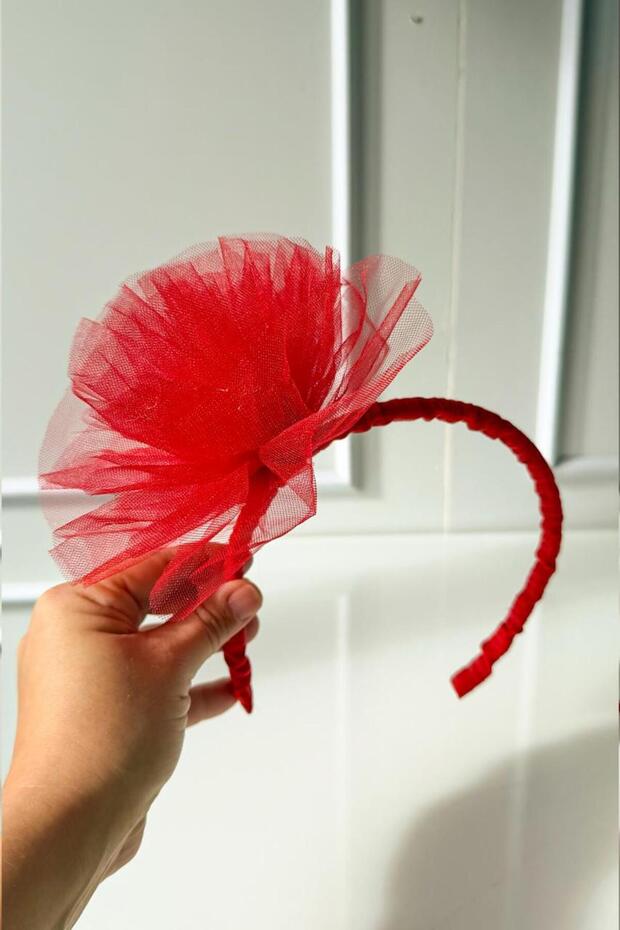 Henna Night Red Tulle Bridal Bridesmaid Crown Sbt6002
