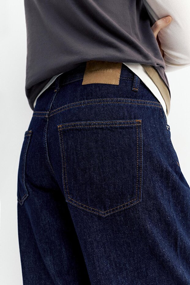 Düşük bel barrel jean - 4