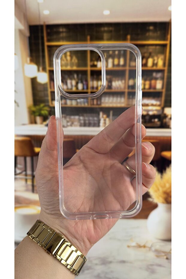 iPhone 15 Compatible Transparent Shock-Absorbing Camera Protected Clear Case - 2