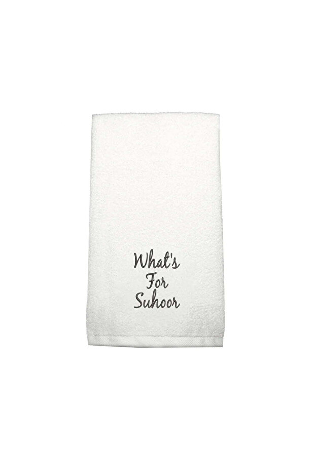 Ramadan Cotton Hand Towel - What's for Suhoor Design