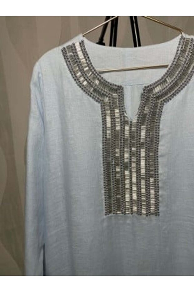 Sky Blue Crystal Jilbab جلابية سماوي كريستال
