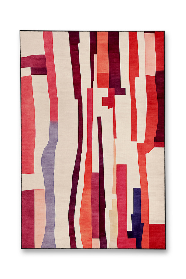 Mosso Line Patterned Woven Base Modern Decorative Carpet Mosso2051