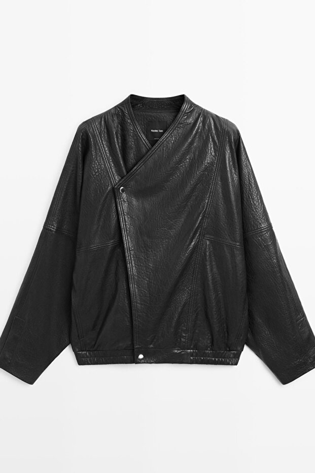 Deri bomber ceket - 5