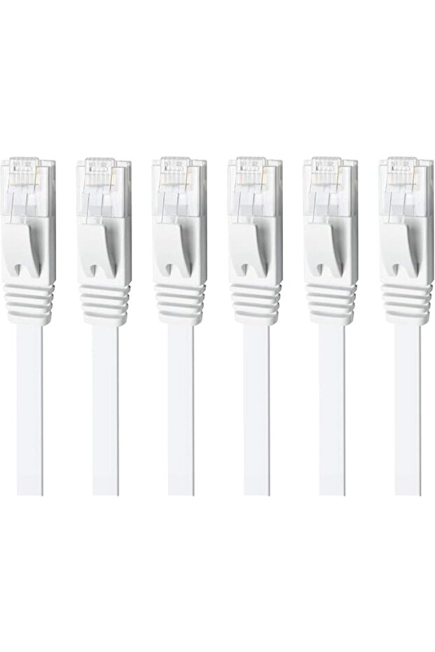 CAT 6 Ethernet Cable, 6 Pack 3ft High Speed Solid Flat CAT6 Gigabit Internet Network LAN Patch Cords