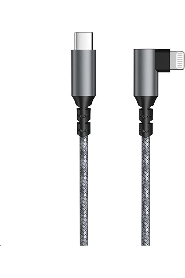 USB C to Lightning Cable,90 Degree iPhone Charger Cable Nylon PD Fast Charging Lightning Cable USB C
